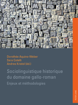 cover image of Sociolinguistique historique du domaine gallo-roman